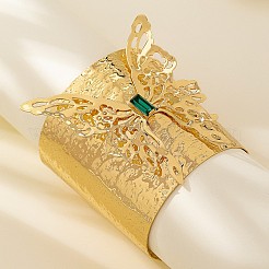 Браслеты-манжеты из сплава с бабочками и стразами&nbsp;FS-WG75F11-02