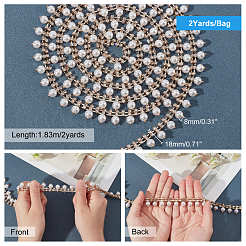 Ottone catena della tazza del rhinestone&nbsp;CHC-WH0004-06A
