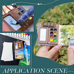 Палитра для акварельных красок из черного ореха AJEW-WH0504-02