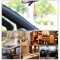 Стекло подвесные украшения&nbsp;HJEW-PH0001-07-WH