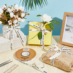 30 ярд хлопковой ленты с наилучшими пожеланиями и надписью OCOR-WH0086-87D