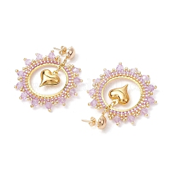 Серьги-гвоздики в форме железного сердца&nbsp;EJEW-MZ00405-02