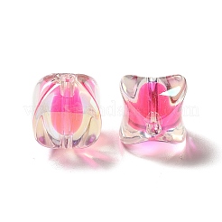 Двухцветное УФ-покрытие радужных переливающихся акриловых бусин&nbsp;TACR-D010-04