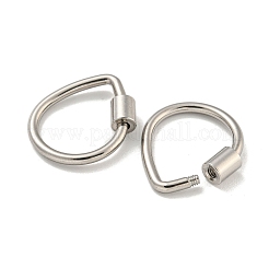 Breloques à fermoir mousqueton à vis en acier inoxydable 304 anti-ternissement&nbsp;LS-STAS-C092-01B-P