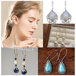 170 шт. 2 стиля 304 нержавеющая сталь серьги-кольца фурнитура почки швензы STAS-ME0002-41