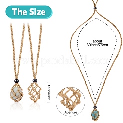 Плетеные шнуры из вощеной хлопчатобумажной нити макраме мешочек изготовление ожерелья&nbsp;AJEW-SW00021