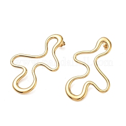 Boucles d'oreilles à clous irrégulières en acier inoxydable 304 pour femmes&nbsp;SA-CBA5E34-01A-G