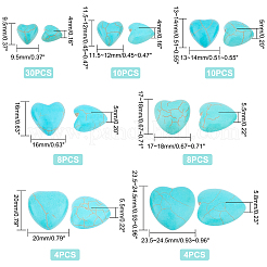 Synthetische blaue Türkiscabochons&nbsp;G-PH0001-89