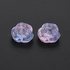 Perline di vetro trasparenti bicolore da cuocere&nbsp;GLAA-S190-022-B01