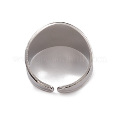 変色しない304ステンレススチール製アイオープンカフリング女性用  ステンレス鋼色  内径：16.8mm&nbsp;RJEW-G285-22P