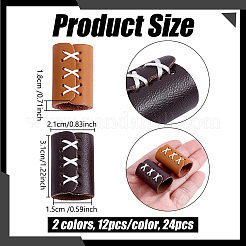 24 pieza de hebillas de ajuste de bufanda de cuero PU de 2 colores&nbsp;FIND-PH0060-39