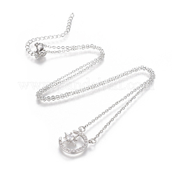 Colgante de latón micro pavé colgante de circonio cúbico&nbsp;NJEW-I230-20