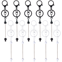 10 шт. 2-цветные литые застежки для брелока с бусинами&nbsp;FIND-SC0017-19