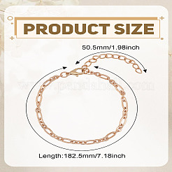 1шт браслеты-цепочки из нержавеющей стали со скрепками для женщин&nbsp;BJEW-LP0002-24G