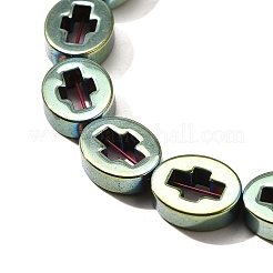 Гальванические нити из синтетических немагнитных гематитовых бусин G-L613-Z01-02H