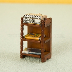 MDF ボード 収納棚 ミニチュア装飾品  マイクロランドスケープドールハウスアクセサリー  小道具の装飾のふりをする  シエナ  34x24x55mm&nbsp;PW-WG692AB-01