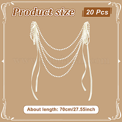 10 sangle de chaise en polyester et plastique ABS avec perles&nbsp;HJEW-TW00001
