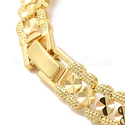 Braccialetti a maglie in ottone con placcatura a cremagliera&nbsp;BJEW-K258-01E-G