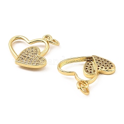 Подвески из настоящего 18-каратного золота с латунным покрытием из кубического циркония с микропаве ZIRC-L100-143G