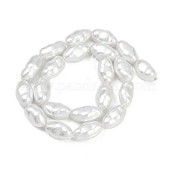 Нити бусин из искусственного жемчуга с гальваническим покрытием из фарфора BSHE-Z009-09