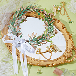 Пластиковые ободки и алюминиевые серьги&nbsp;OHAR-WH0014-16