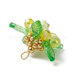 Стекло с круглыми ракушечными жемчужинами и акриловыми подвесками и латунными бусинами&nbsp;PALLOY-MZ00646-03