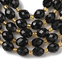 Бусины из натурального черного оникса G-F809-A23-01