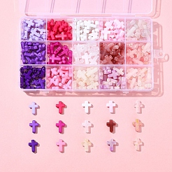 270шт 18 стиля непрозрачные акриловые бусины&nbsp;SACR-FS0001-41B