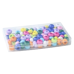 100 Stück 10 Farben undurchsichtige europäische Acrylperlen&nbsp;SACR-FS0001-51