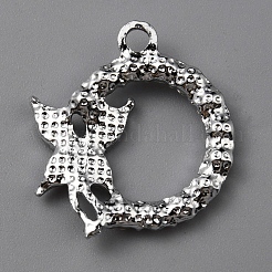 Pendente smaltati in lega&nbsp;PALLOY-WH0112-03P-04