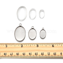 Наборы для самостоятельного изготовления овальных подвесок из нержавеющей стали 304 DIY-FS0008-29