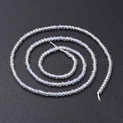 Стеклянные бусины с гальваническим покрытием  EGLA-K014-A-AB01