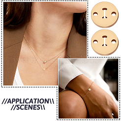 Подвески-соединители из настоящей латуни с покрытием из 14 карата золота&nbsp;KK-TAC0017-04G-04