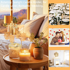 Вращающийся подсвечник из нержавеющей стали DIY-WH0021-42P-02