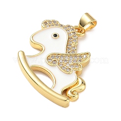 Pendentifs en laiton zircon cubique transparent&nbsp;KK-A303-02G-02