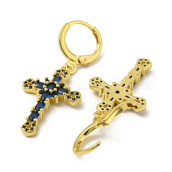 Серьги с подвесками из латуни с покрытием из настоящего 18-каратного золота EJEW-A033-03G-07