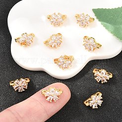 Fermoirs torsadés en laiton Shegrace avec micro-pavé de zircone cubique transparente&nbsp;XGRQ5K271-829G