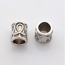 Perline europei argento tibetano colonna grande foro&nbsp;LF9839Y-NF