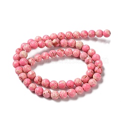 Hebras de cuentas teñidas de jaspe imperial sintético.&nbsp;G-D077-A01-01F