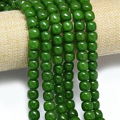 Натуральный Malaysia нефритовые бусы пряди&nbsp;G-B165-FM-10x10mm