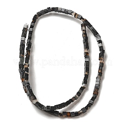 天然コーヒー瑪瑙ビーズ連売り  キューブ  2~2.5x2.5~3.5x2.5~3mm  穴：0.4mm  約157~165個/連  14.96~15.75''（38~40センチメートル）&nbsp;G-B064-A24