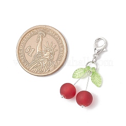 Decorazioni pendenti in vetro di ciliegio&nbsp;HJEW-JM03559-02