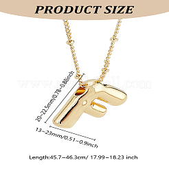 1 шт. латунная цепочка с подвесками в виде букв из сплава NJEW-LP0001-41F-G