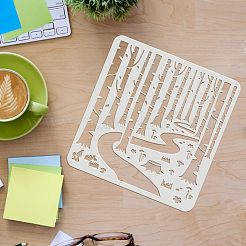 Пластиковые многоразовые шаблоны трафаретов для рисования DIY-WH0172-428