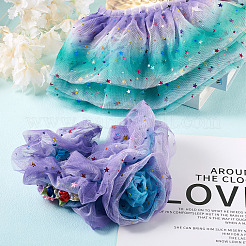 4м 2 стиль градиент цвета плиссированная отделка из полиэстера&nbsp;DIY-CW0001-32