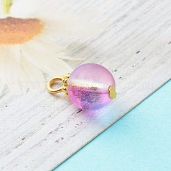 Матовые стеклянные бусины из фольги PALLOY-JF00808