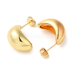 Серьги-гвоздики из латуни с реечным покрытием&nbsp;EJEW-U012-07G