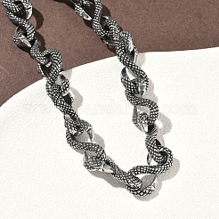 Браслеты-цепочки из нержавеющей стали 304 для мужчин и женщин&nbsp;BJEW-D385-03AS