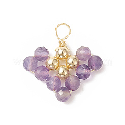 Плетеные подвески из натуральных смешанных драгоценных камней PALLOY-JF02002