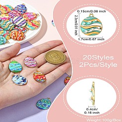 Подвески из сплава с принтом в 40 стилях&nbsp;FIND-CJ0011-18